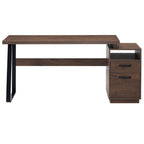 Home Office Computer Desk with Drawers/Hanging Letter - size Files, 65 inch Writing Study Table with Drawers - PowerPort Electronics