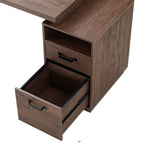Home Office Computer Desk with Drawers/Hanging Letter - size Files, 65 inch Writing Study Table with Drawers - PowerPort Electronics