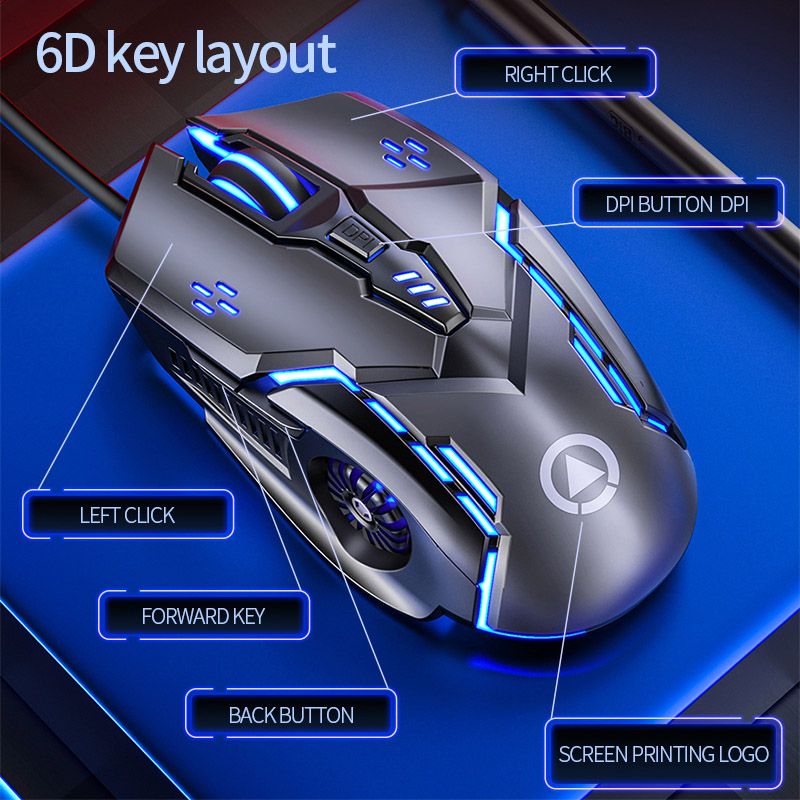 3200DPI G5 Mechanical E - Sports Wired Mouse For Computer Mouse Gamer Rechargeable Backlight Silent Office USB Mouse For Laptop - PowerPort Electronics