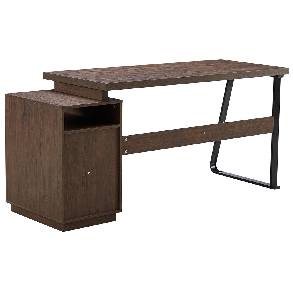 Home Office Computer Desk with Drawers/Hanging Letter - size Files, 65 inch Writing Study Table with Drawers - PowerPort Electronics