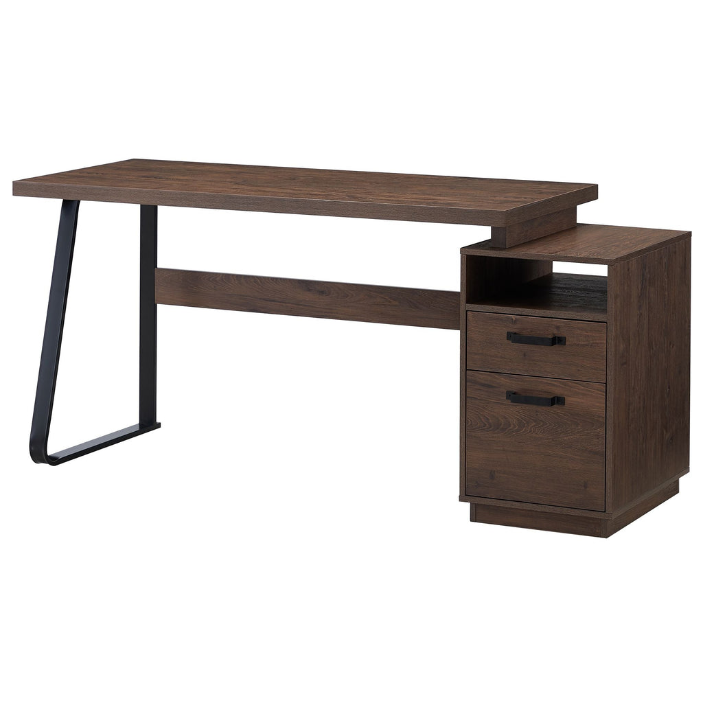 Home Office Computer Desk with Drawers/Hanging Letter - size Files, 65 inch Writing Study Table with Drawers - PowerPort Electronics