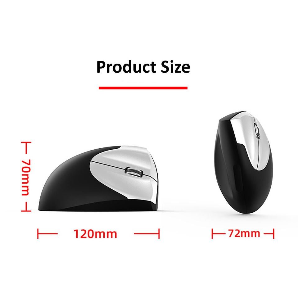 2.4G Wireless Mouse Vertical Gaming Mouse USB Computer Mice Ergonomic Desktop Upright Mouse 1600 DPI for PC Laptop Office Home - PowerPort Electronics